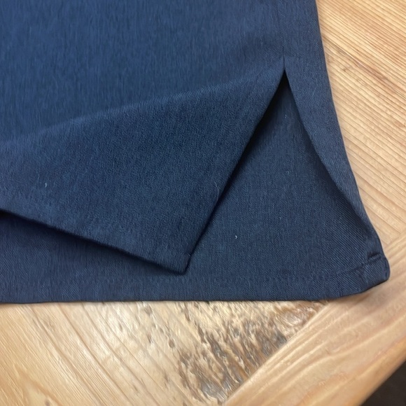 LL Bean traveler button front dress medium navy blue - Picture 4 of 12